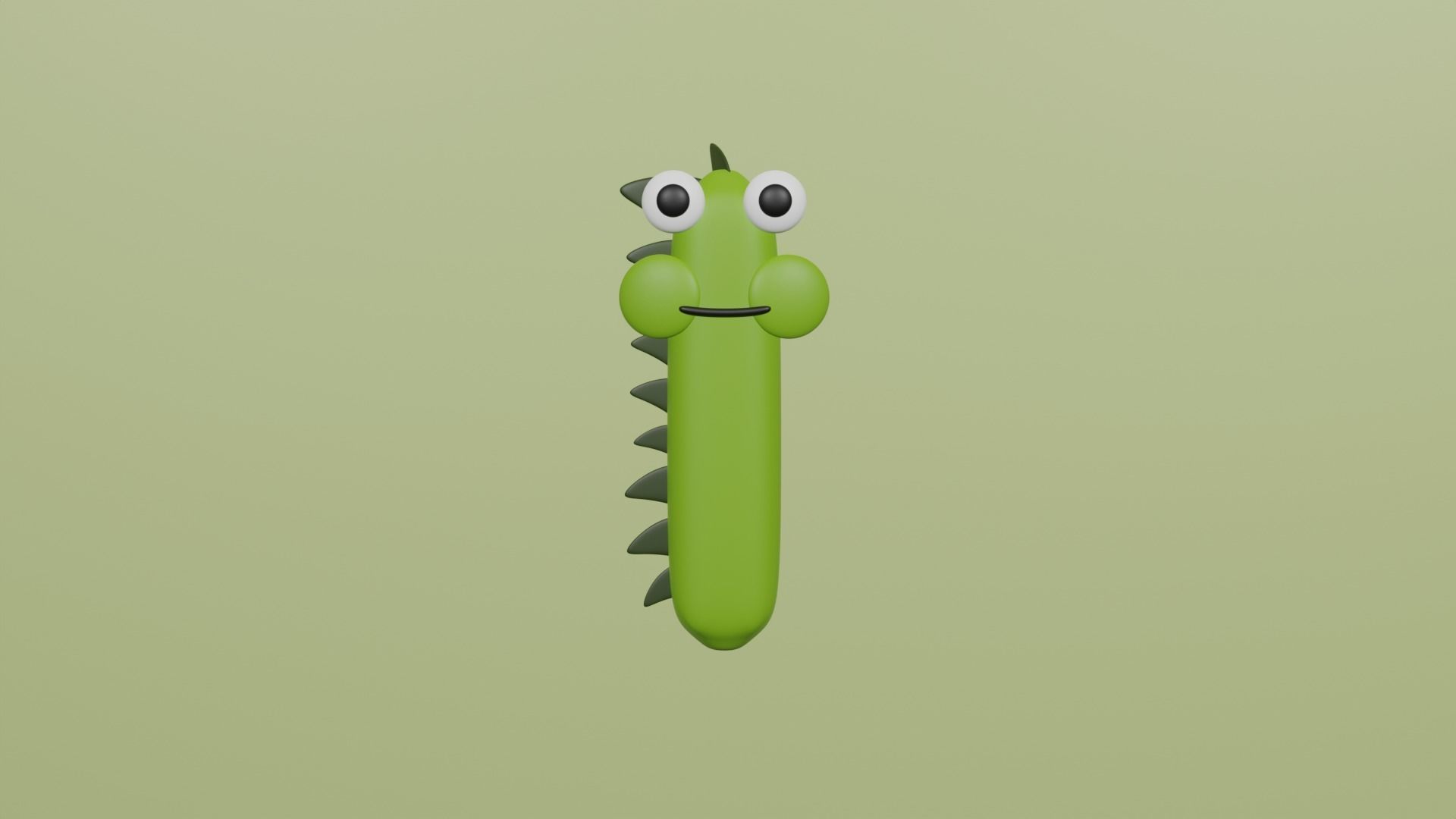 Cartoon Animal Alphabet Low-poly 3D model_9