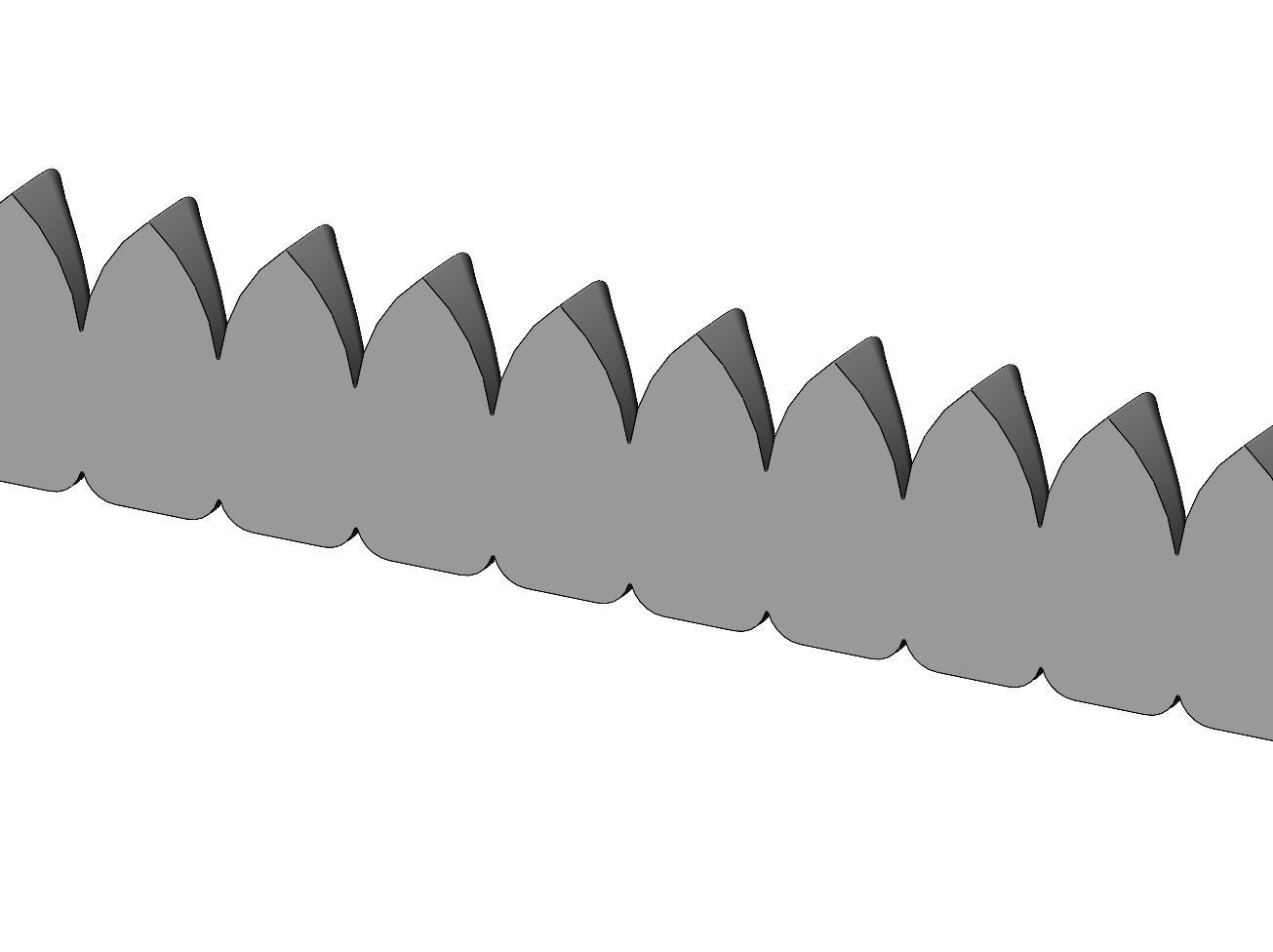 Lotus leaves strips onlay cornices and friezes relief 3D print model_4