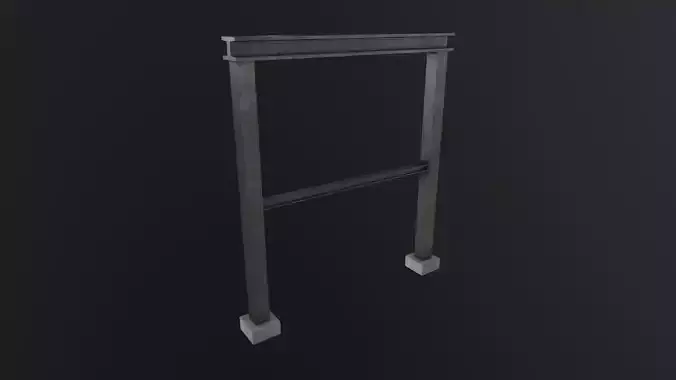 Construction steel beam 3D Model Low-poly 3D model