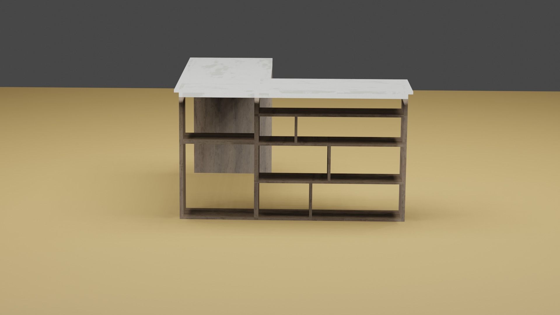 Table With Shelves 3D model_4
