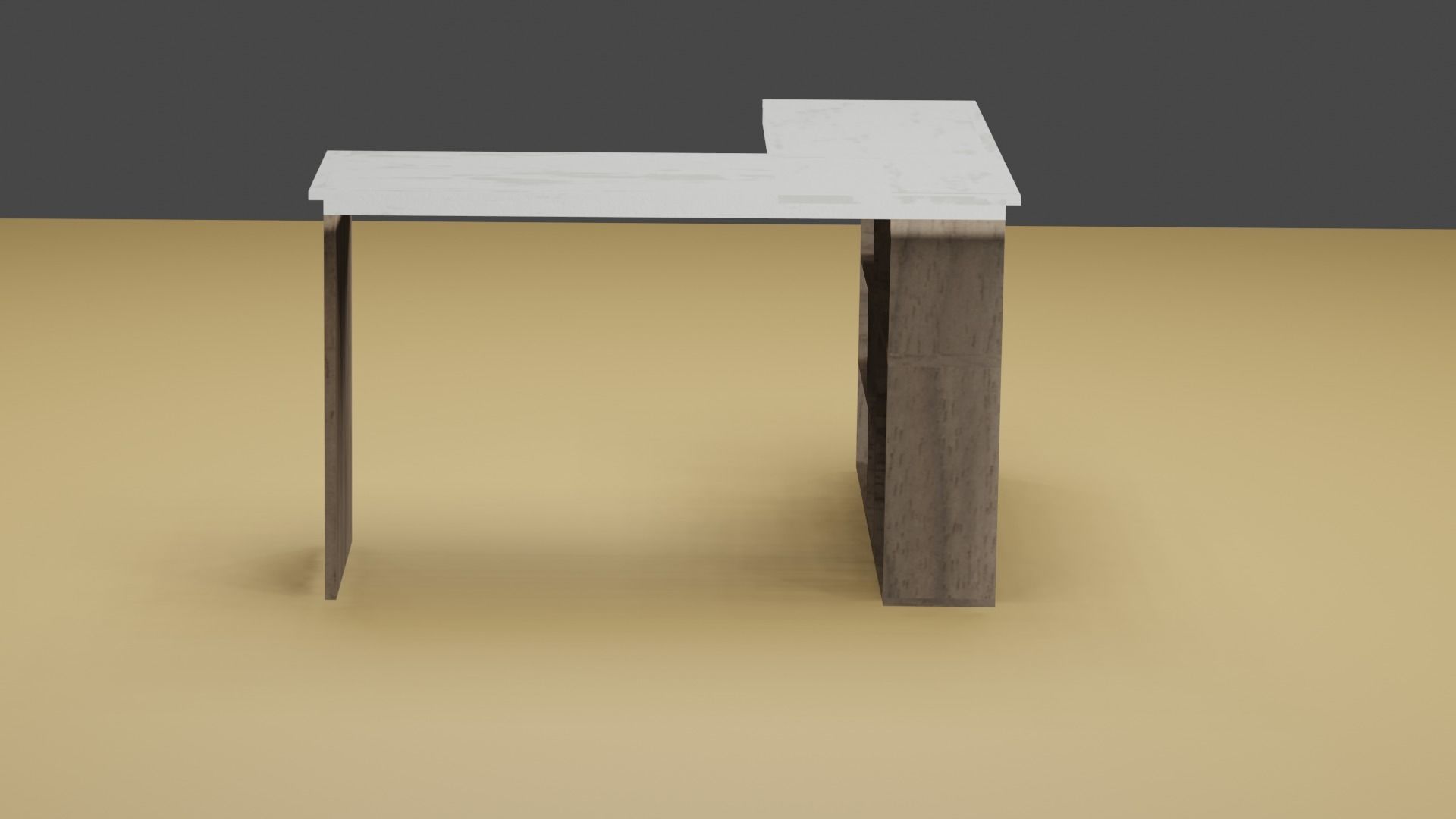 Table With Shelves 3D model_2
