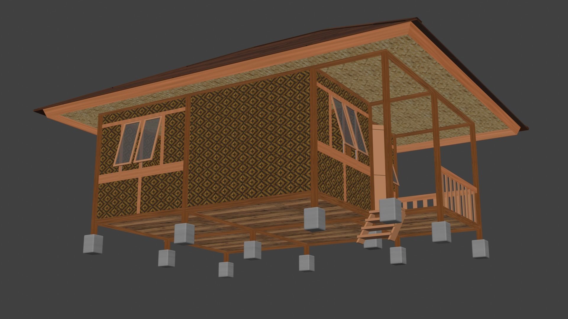 House on stilts 3D model_6
