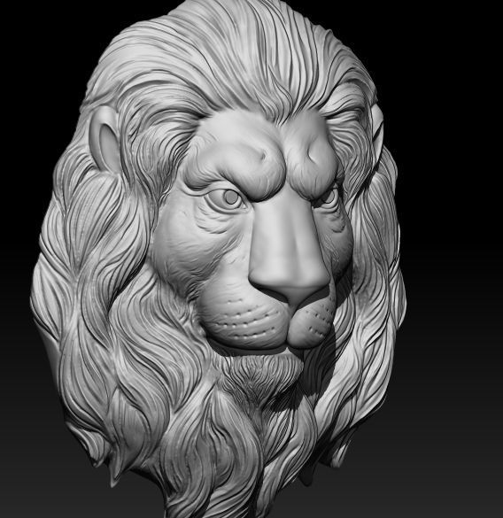 Lion Head Pendant 3D print model_2
