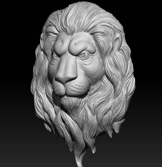 Lion Head Pendant 3D print model_1