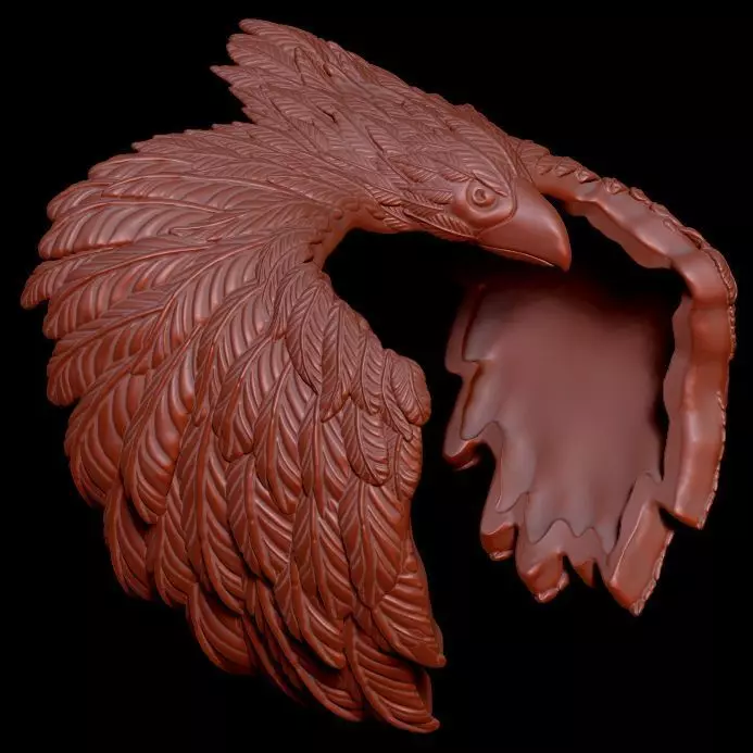 Eagle ring 3D print model_0