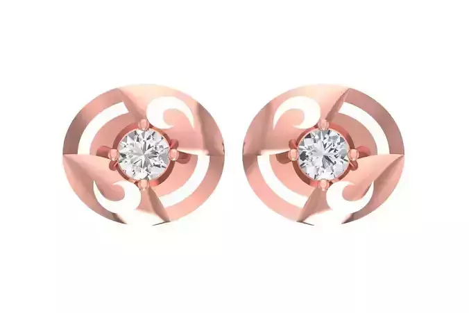 Women Studs Earring 3dm STL OBJ FBX Renders Details 3D print model