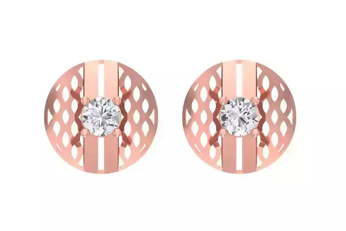 Women Studs Earring 3dm STL OBJ FBX Renders Details