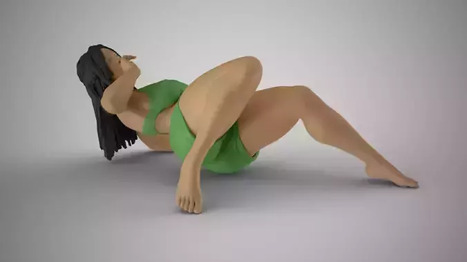 Woman Falling on Her Back