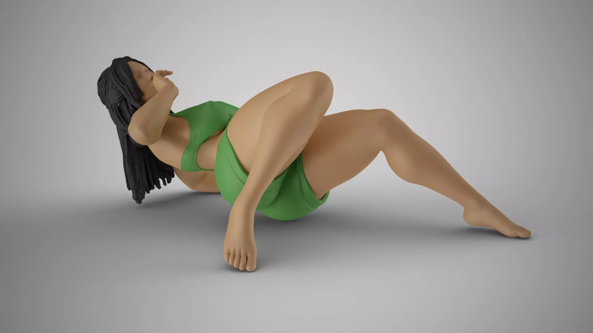Woman Falling on Her Back 3D print model_0