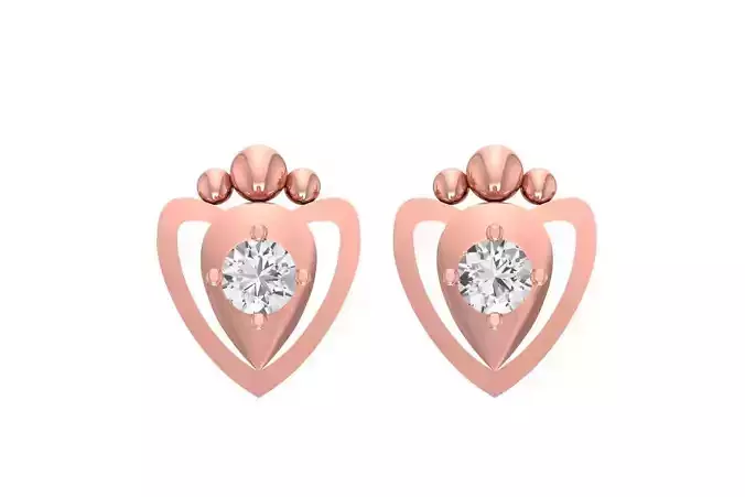 Women Studs Earring 3dm STL OBJ FBX Renders Details 3D print model