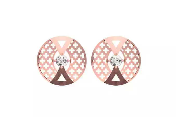 Women Studs Earring 3dm STL OBJ FBX Renders Details 3D print model