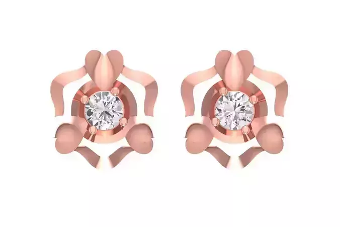 Women Studs Earring 3dm STL OBJ FBX Renders Details 3D print model