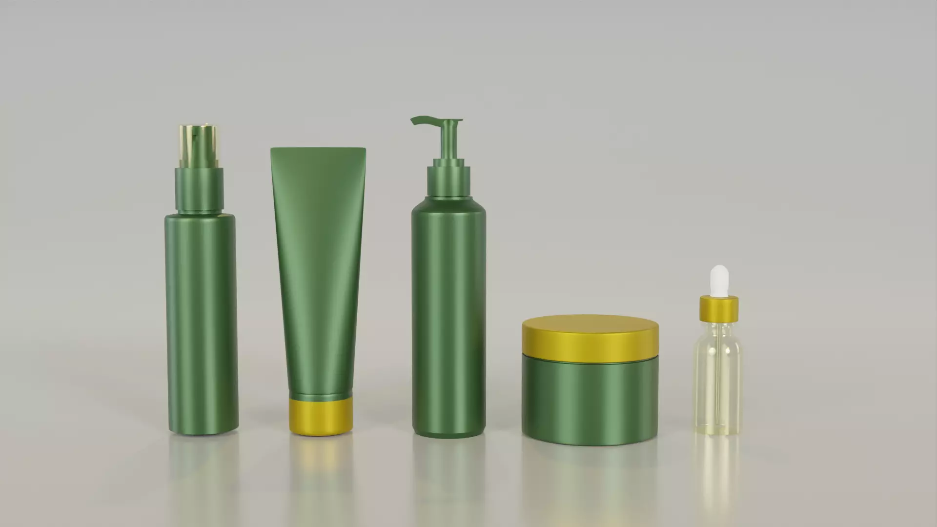 Consmetic bottle set Free 3D model