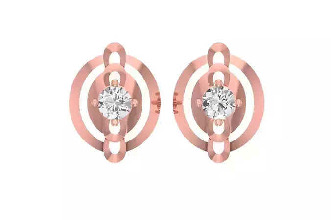 Women Studs Earring 3dm STL OBJ FBX Renders Details 3D print model