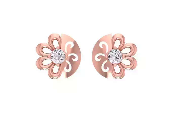 Women Studs Earring 3dm STL OBJ FBX Renders Details 3D print model