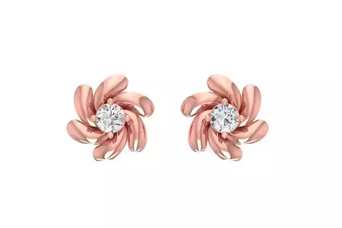 Women Studs Earring 3dm STL OBJ FBX Renders Details 3D print model