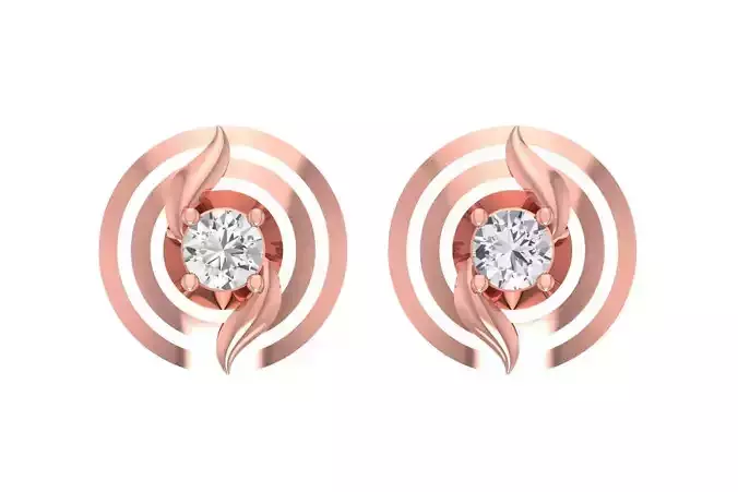 Women Studs Earring 3dm STL OBJ FBX Renders Details 3D print model