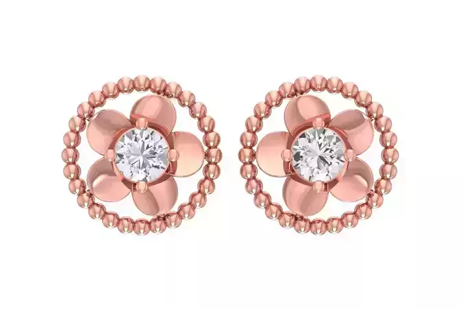 Women Studs Earring 3dm STL OBJ FBX Renders Details 3D print model