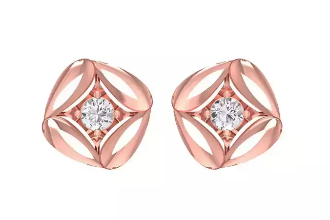 Women Studs Earring 3dm STL OBJ FBX Renders Details 3D print model