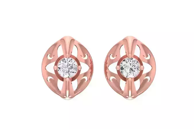 Women Studs Earring 3dm STL OBJ FBX Renders Details 3D print model