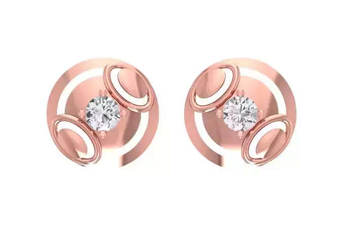 Women Studs Earring 3dm STL OBJ FBX Renders Details 3D print model