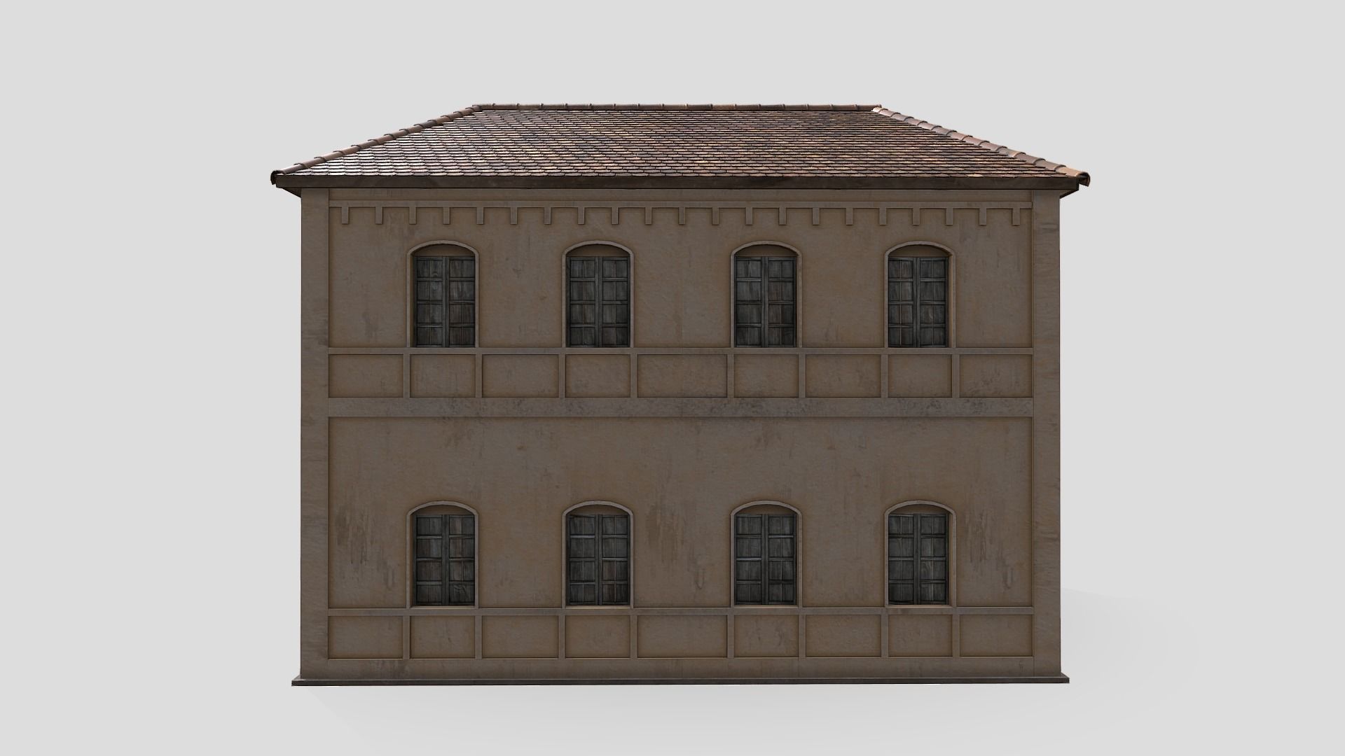 Colonial House 3D model_4