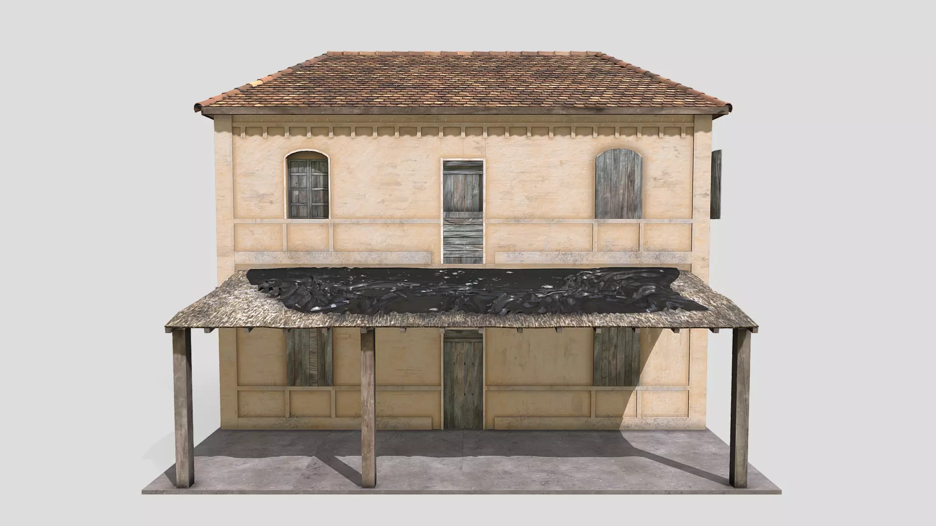 Colonial House 3D model_0