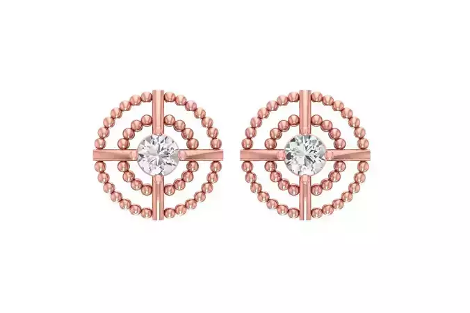 Women Studs Earring 3dm STL OBJ FBX Renders Details 3D print model