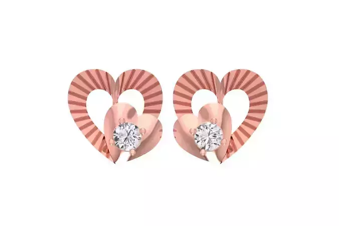 Women Studs Earring 3dm STL OBJ FBX Renders Details 3D print model