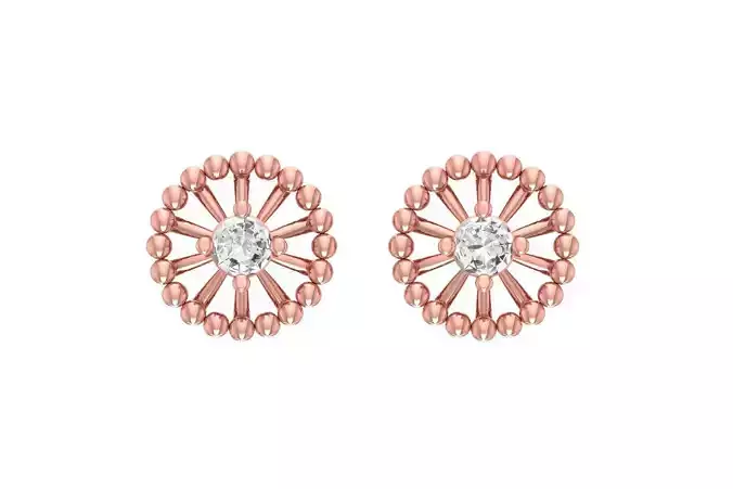 Women Studs Earring 3dm STL OBJ FBX Renders Details 3D print model