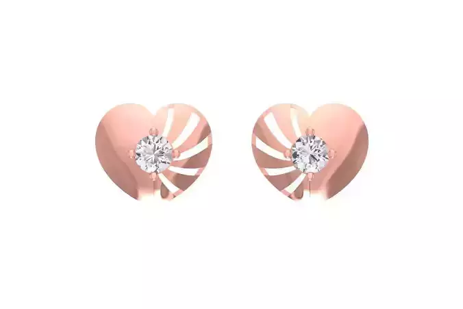 Women Studs Earring 3dm STL OBJ FBX Renders Details 3D print model