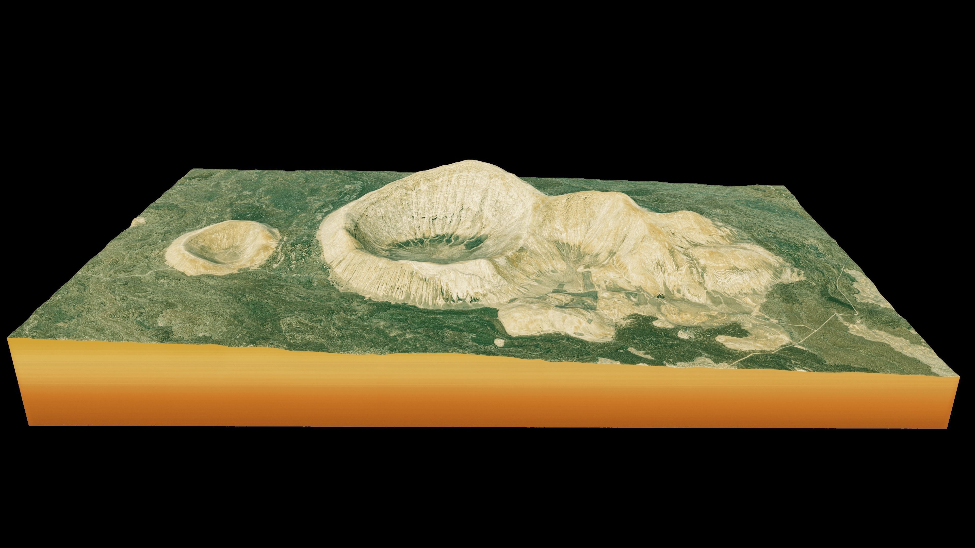 Caldera blanca 3d model terrain 3D model_2