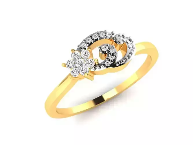 Diamond Ring For Women 3d Print Model