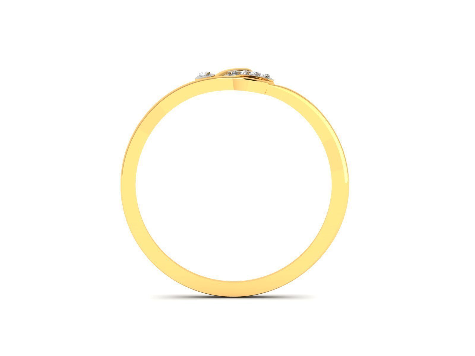 Diamond Ring For Women 3d Print Model 3D print model_5