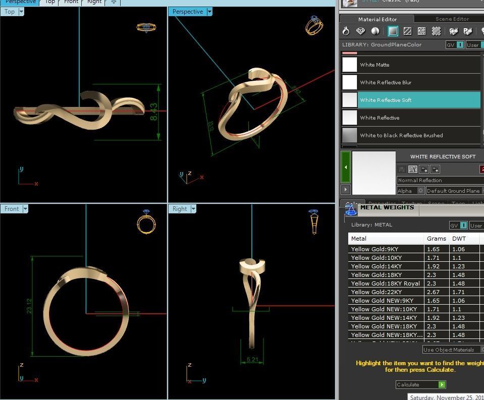 Diamond Ring For Women 3d Print Model 3D print model_3