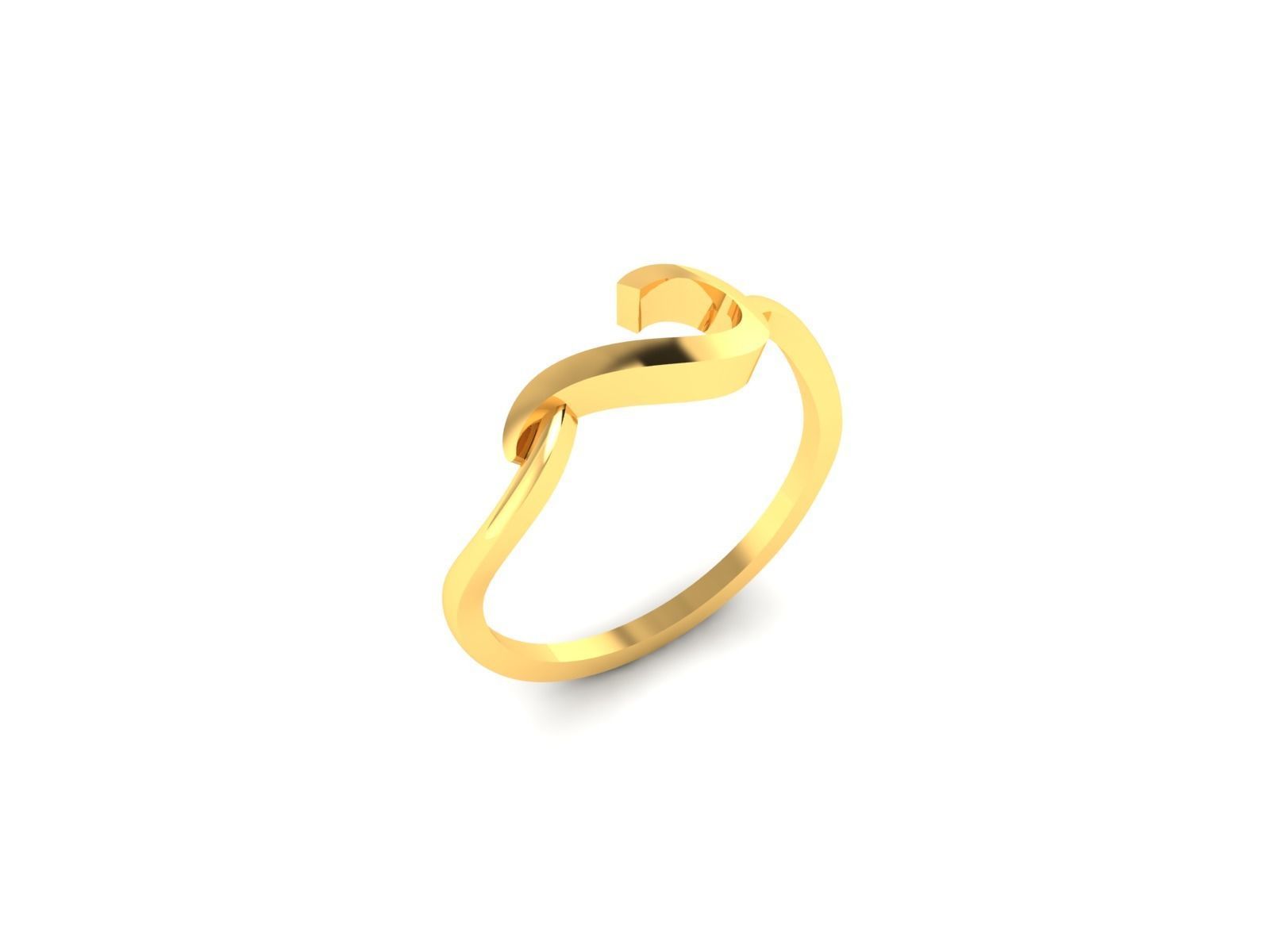 Diamond Ring For Women 3d Print Model 3D print model_5