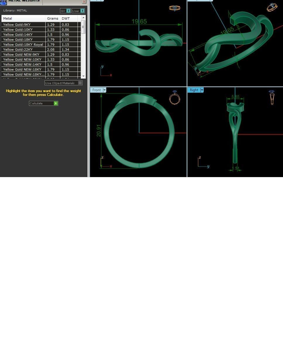 Diamond Ring For Women 3d Print Model 3D print model_4