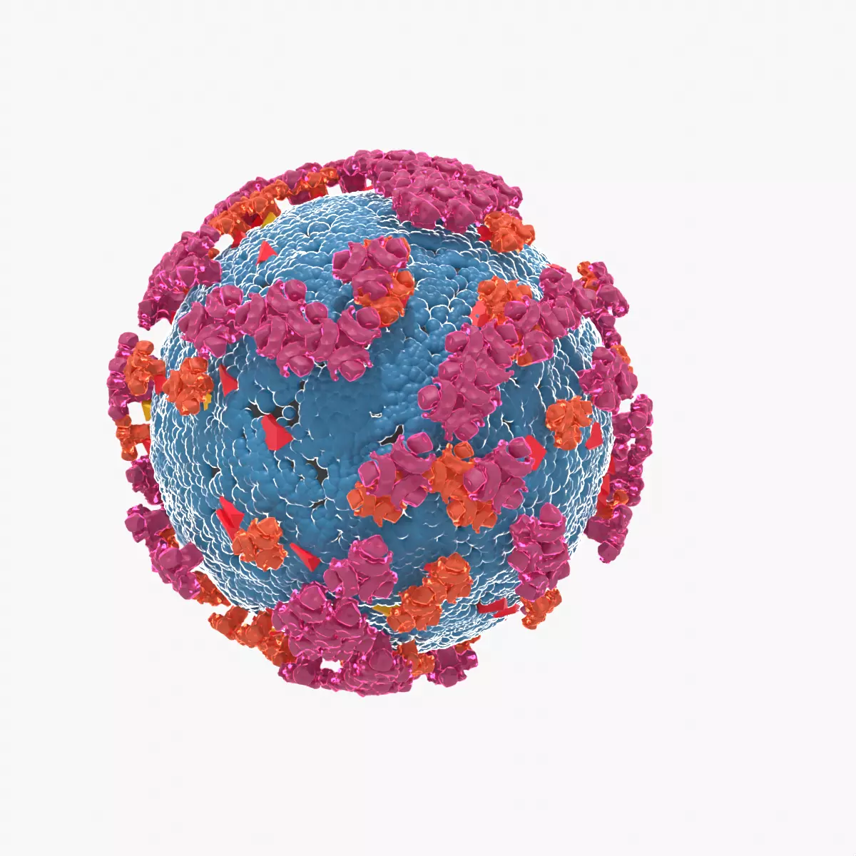 corona virus Low-poly 3D model