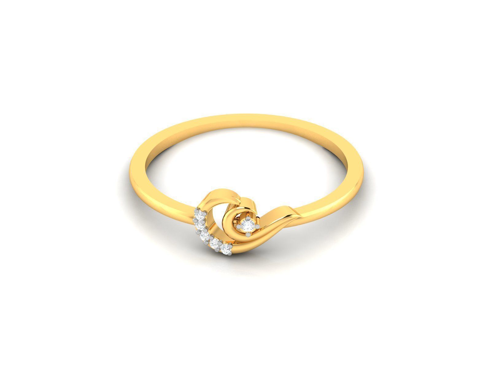 Diamond Ring For Women 3d Print Model 3D print model_1