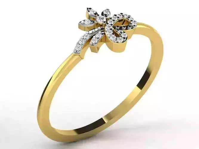 Diamond Ring For Women 3d Print Model