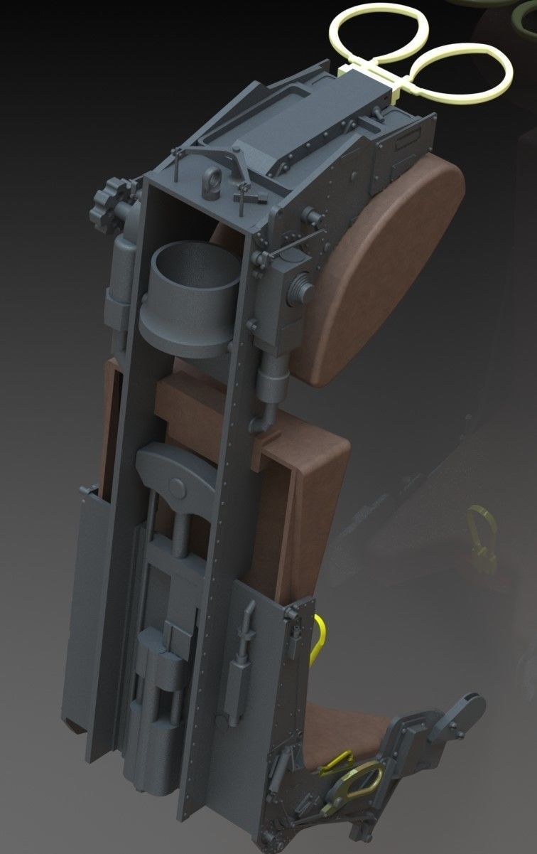 F4 Phantom Seat Martin Baker MK7  3D print model_10