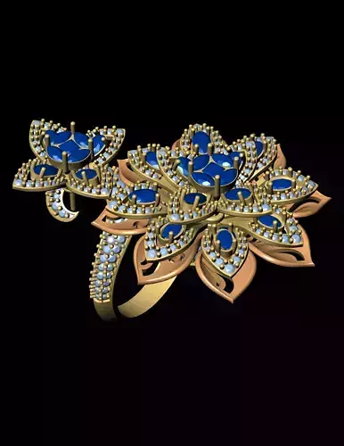 Women Cocktail Ring 3D print model