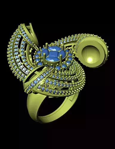 Women Cocktail Ring 3D print model