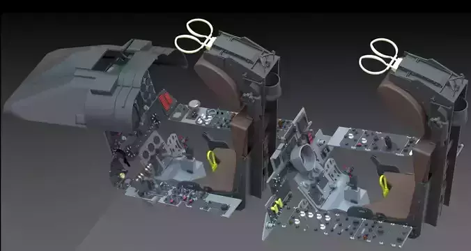 F4 Phantom Hight definition work  Cockpit  3D print model