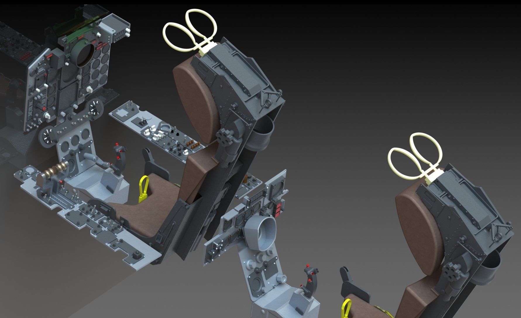 F4 Phantom Hight definition work  Cockpit  3D print model_23