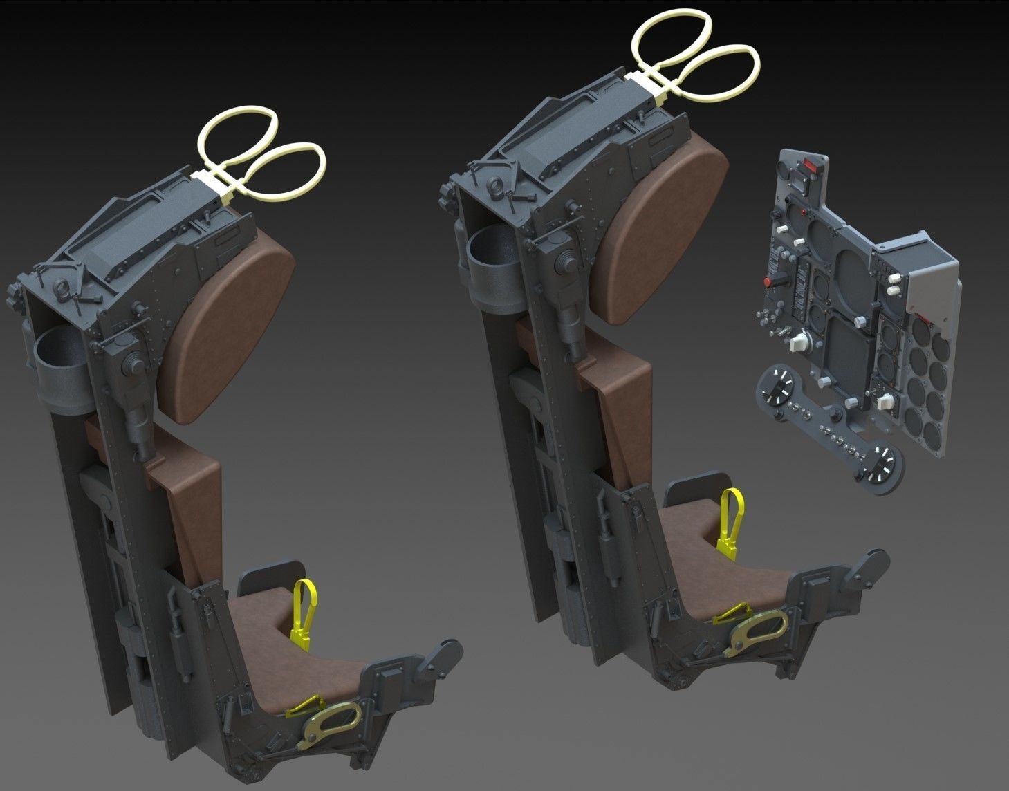 F4 Phantom Hight definition work  Cockpit  3D print model_7