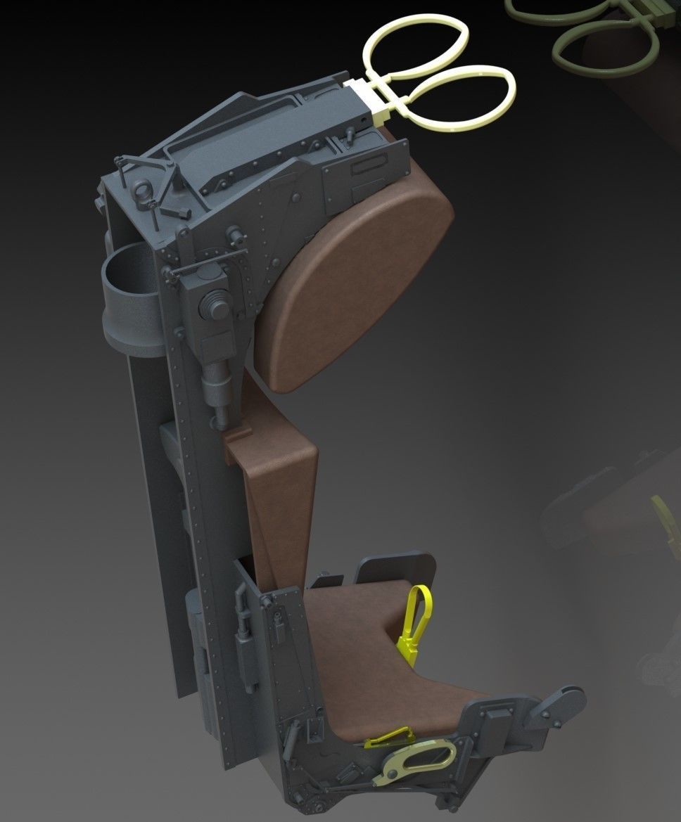 F4 Phantom Hight definition work  Cockpit  3D print model_31