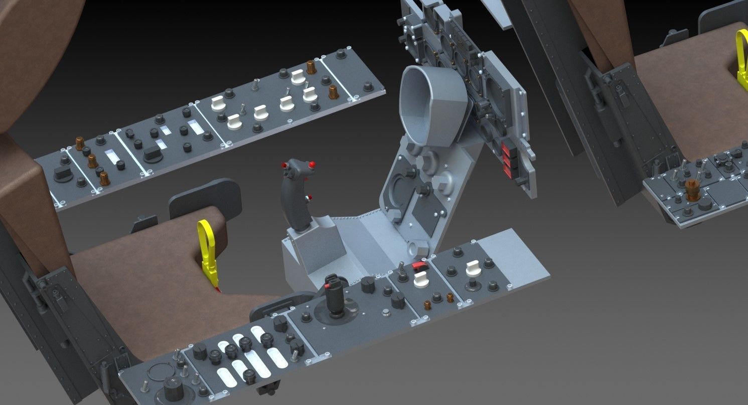 F4 Phantom Hight definition work  Cockpit  3D print model_29