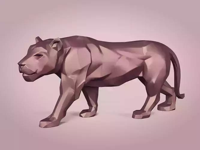 Abstract Leopard Statue -- Ready for 3D Printing 3D print model