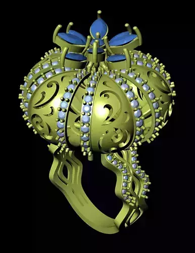 Women Cocktail Ring 3D print model